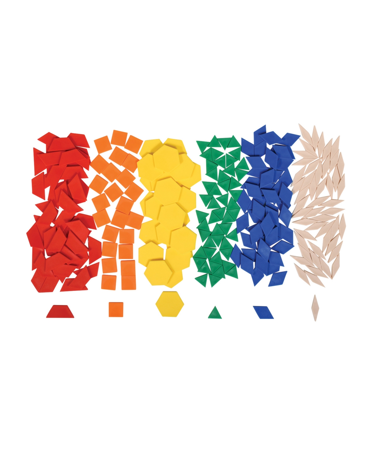 EDXEDUCATION PATTERN BLOCKS PLASTIC, SET OF 250 