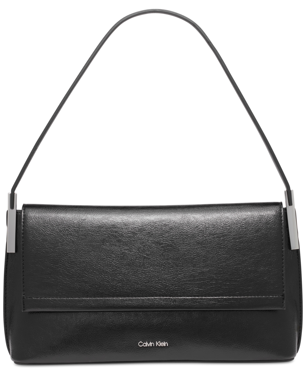Calvin Klein Shoulder Bag In Black,silver