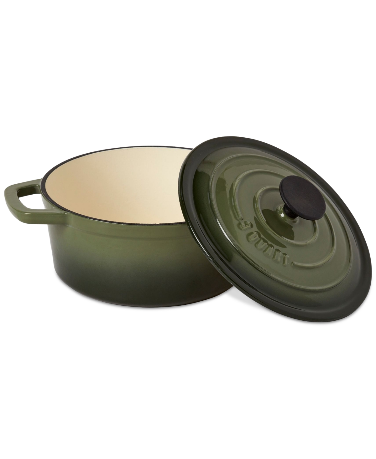 Smith And Clark Green Gradient 3-quart Enameled Cast Iron Dutch Oven In Green