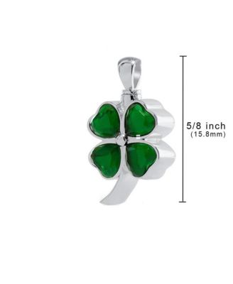 Stainless Steel Clover Cremation Pendant with 18 inch Necklace