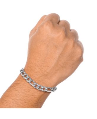 Stainless Steel Figaro Chain & Bracelet Set - Classic Jewelry for Men