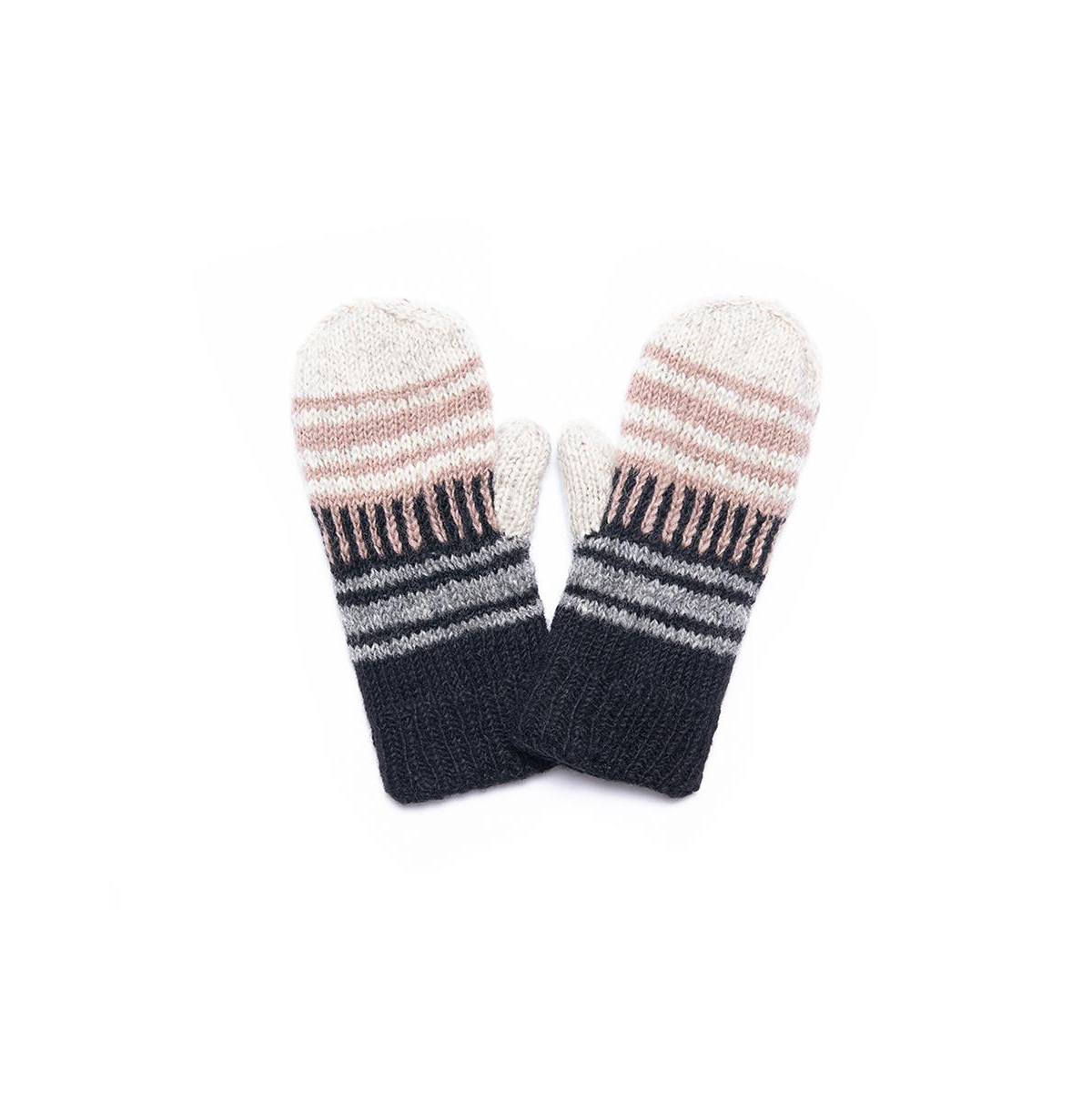 Women s Artisan Hand-Knit Devi Winter Wool Mitten - Stone