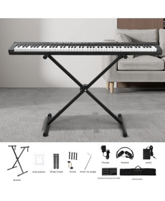 88 Key Electric Digital Piano Keyboard with Stand, Sustain Pedal & Music Rest