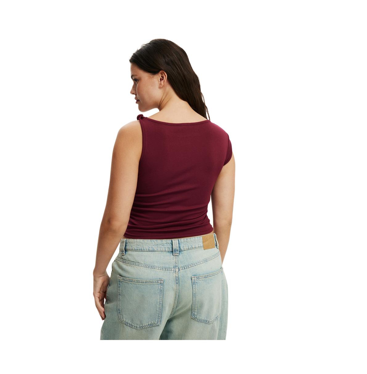 Cotton On Women's Marlow Knot Shoulder Short Sleeve Top