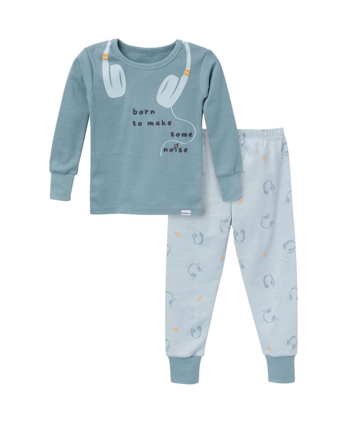 Gerber Baby Boys Long Sleeve Pajama Set, 2 Piece,- Music