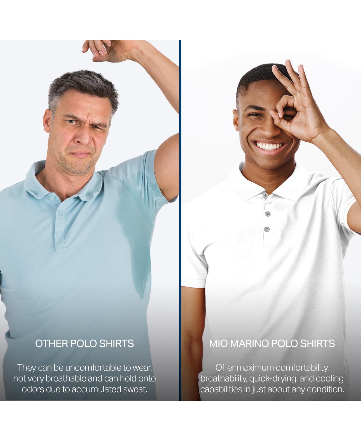 Mio Marino Men's Designer Golf Polo Shirt - 3 Pack - gray, white
