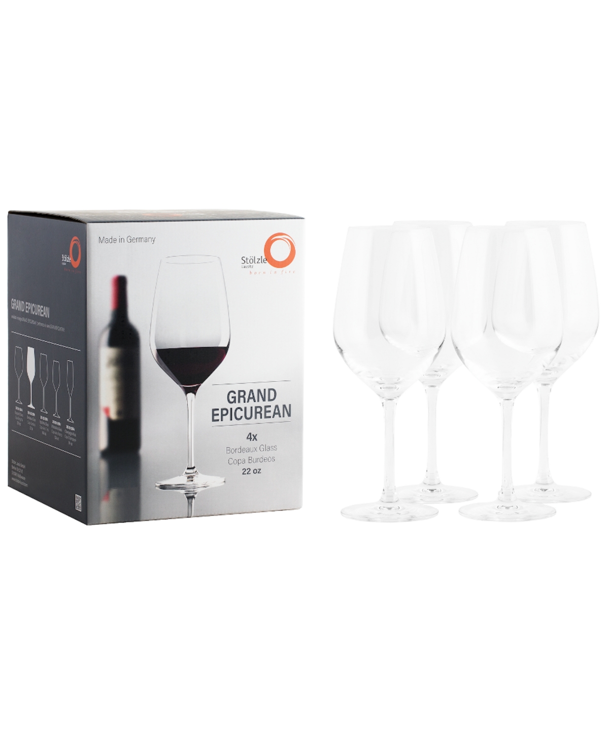 Stolzle Lausitz Grand Epicurean Wine Glasses, Set Of 4 In Crystal