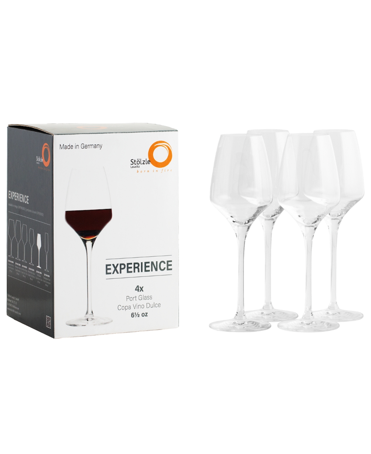 Stolzle Lausitz Experience Port Glasses, Set Of 4 In Crystal