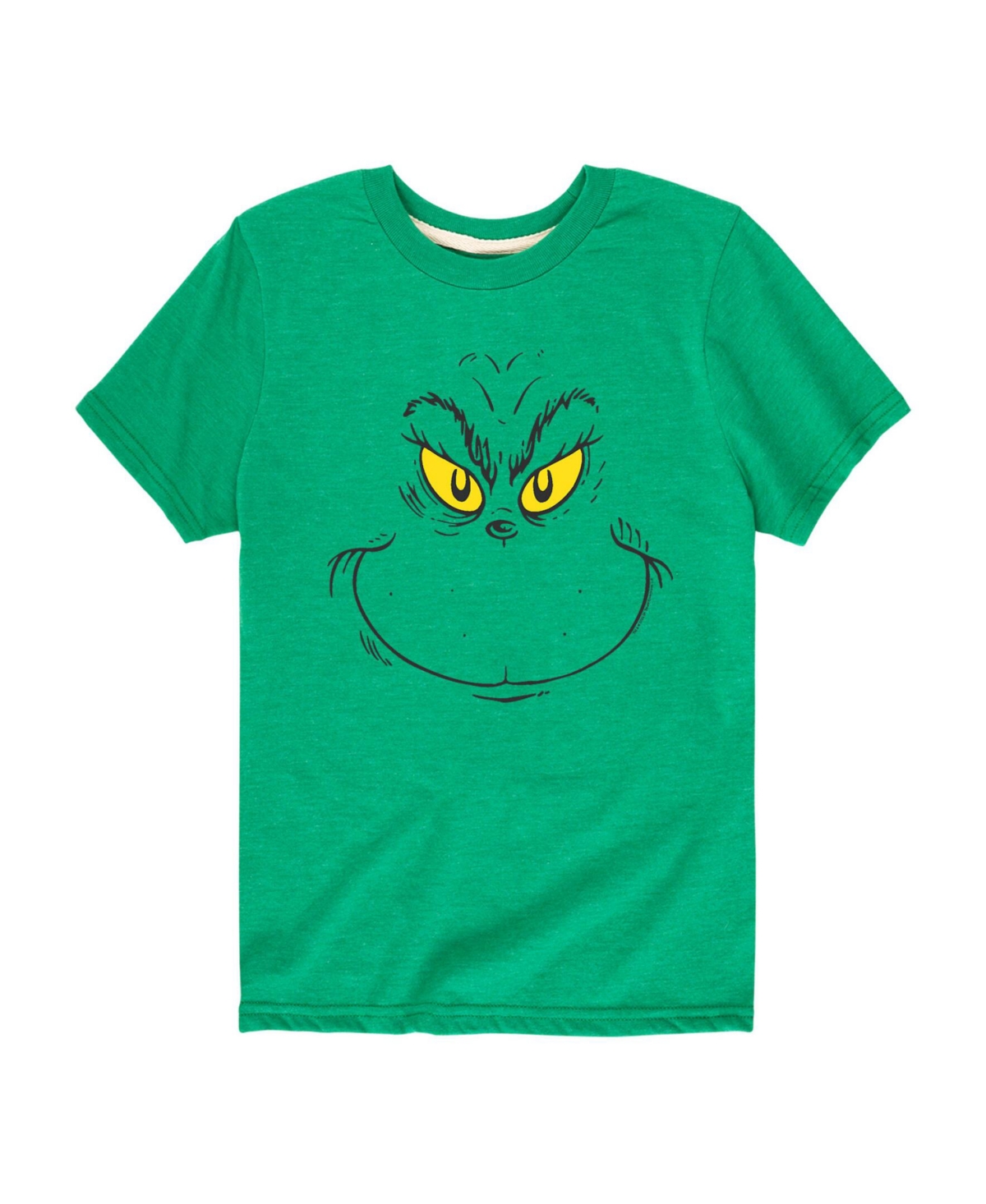 Hybrid Big Boys The Grinch Face Graphic Tee In Green