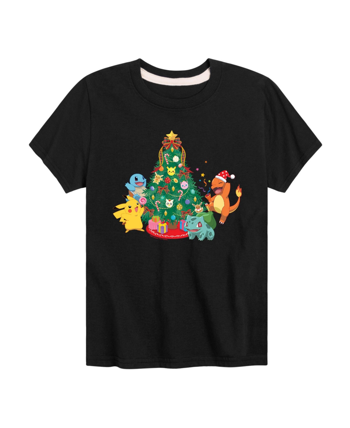 Hybrid Big Boys Pokemon Group Tree Graphic Tee In Black