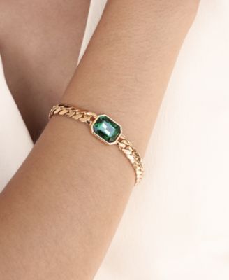 Deco Crystal Statement Cuban Chain Bracelet