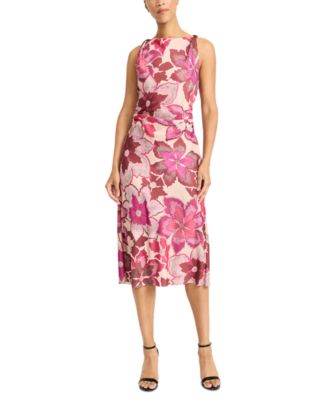 Maggy London - Women's Shoulder-Twist Boat Neck Dress