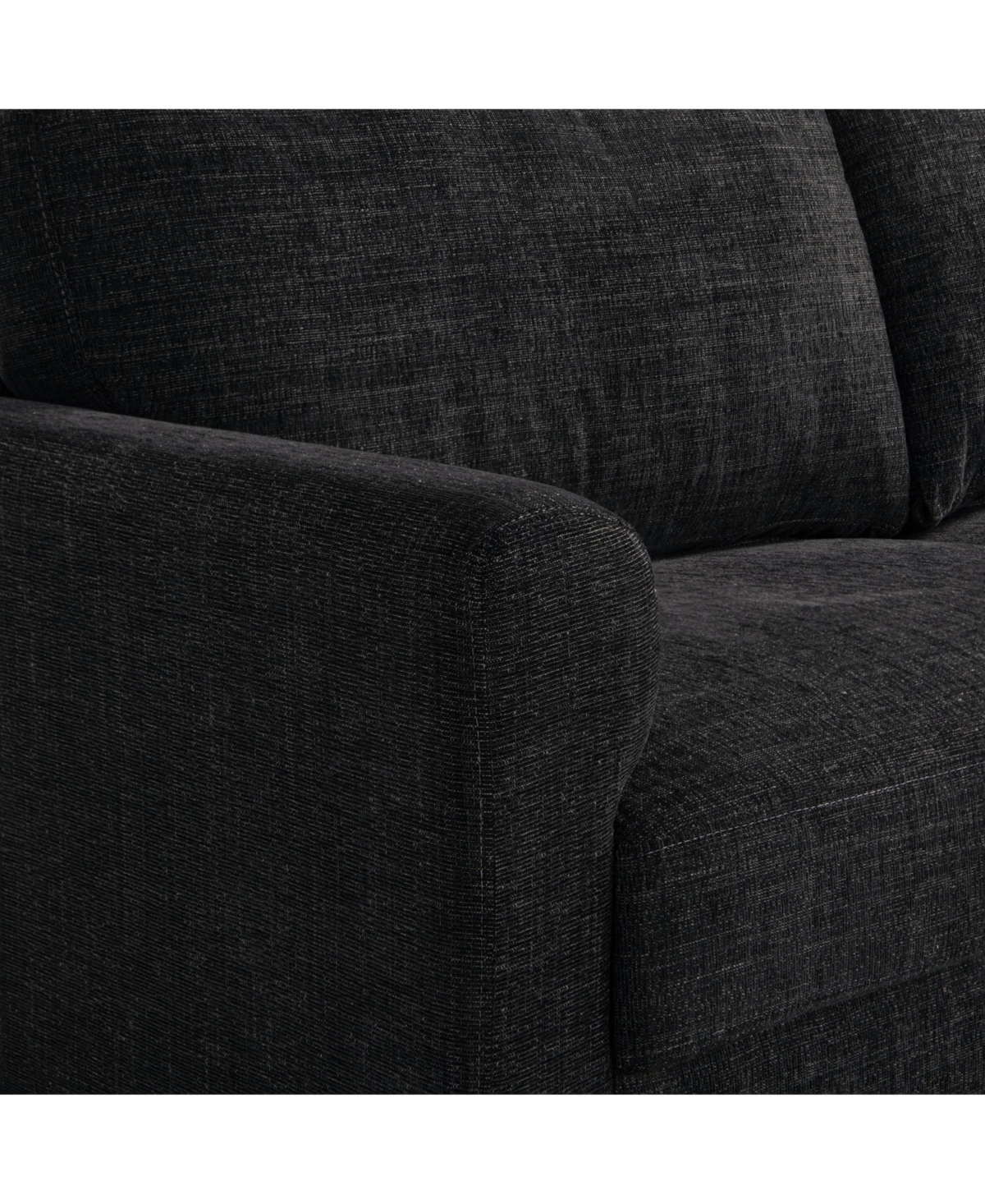 Studio Living 75.6" Polyester Modesto Sofa In Black