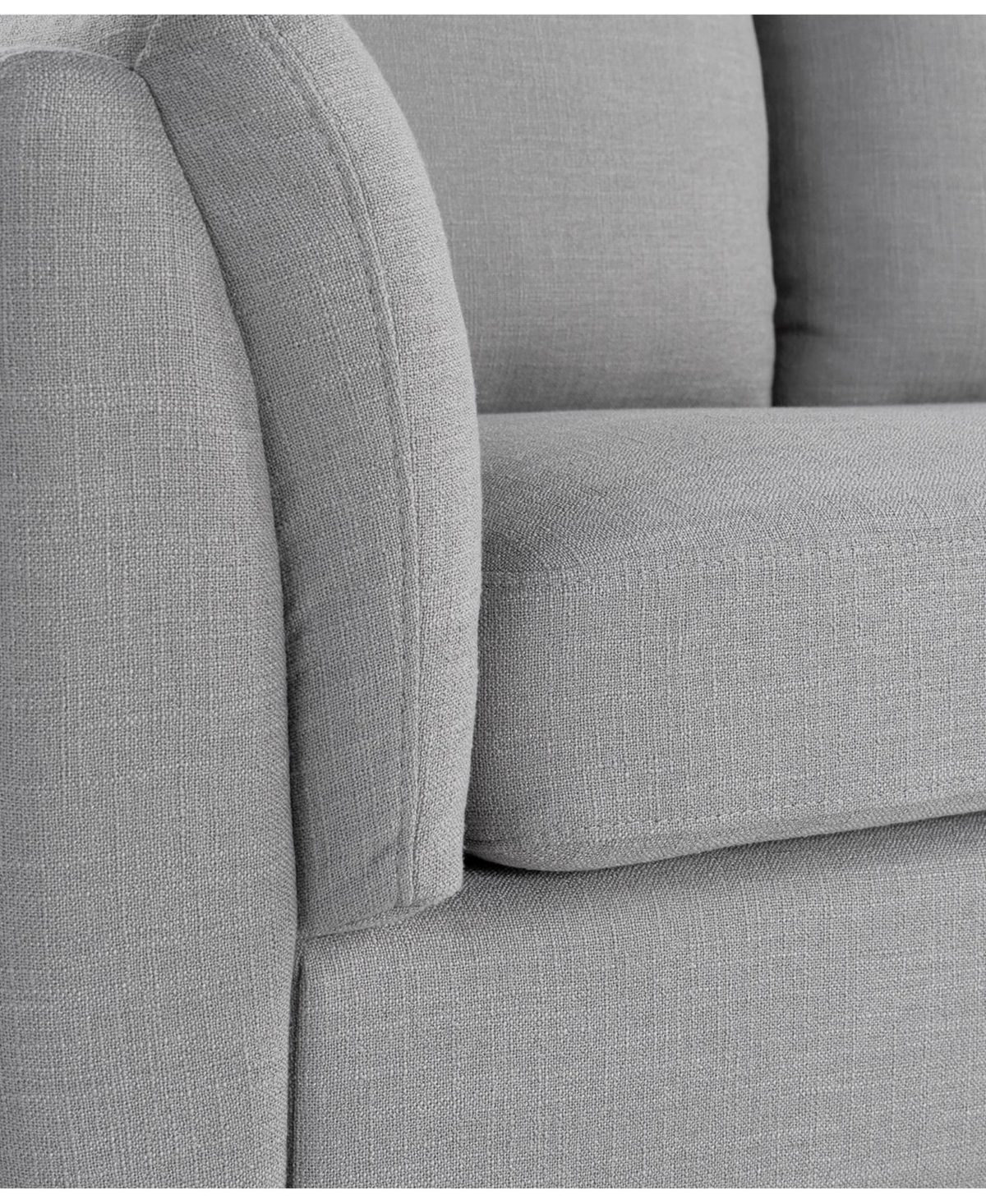 Studio Living 79" Polyester Sydney Sofa In Light Gray