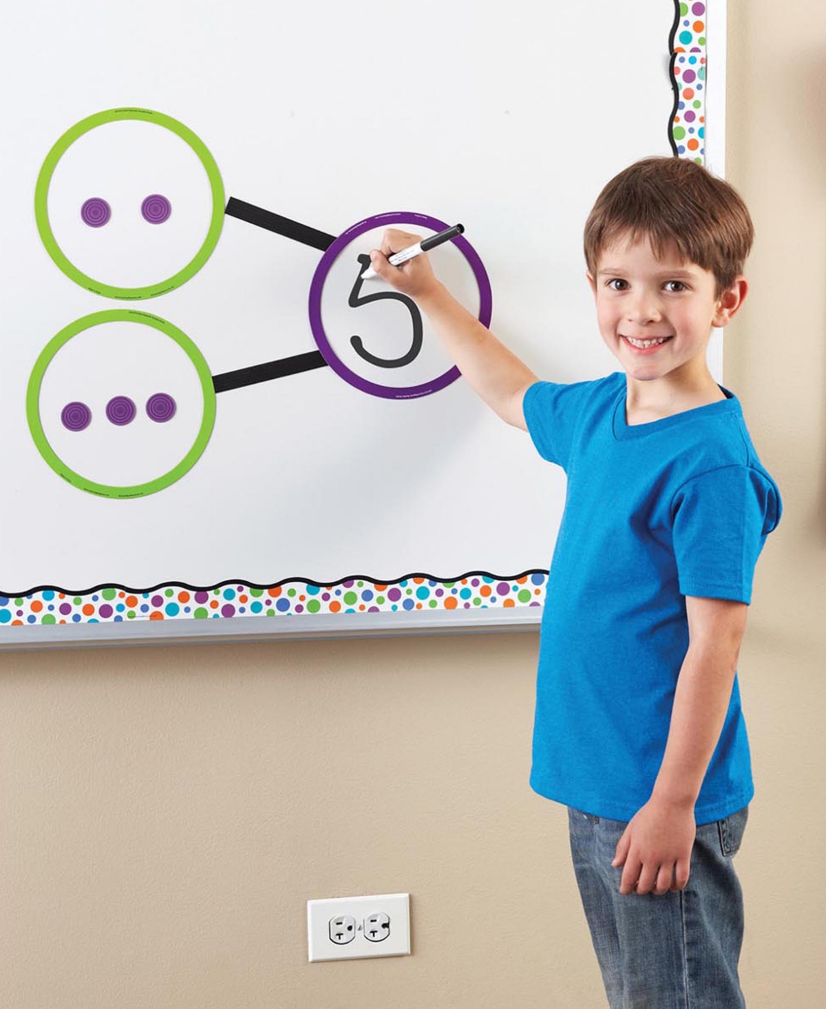 Learning Resources Giant Magnetic Number Bonds 55 Pieces In Multi