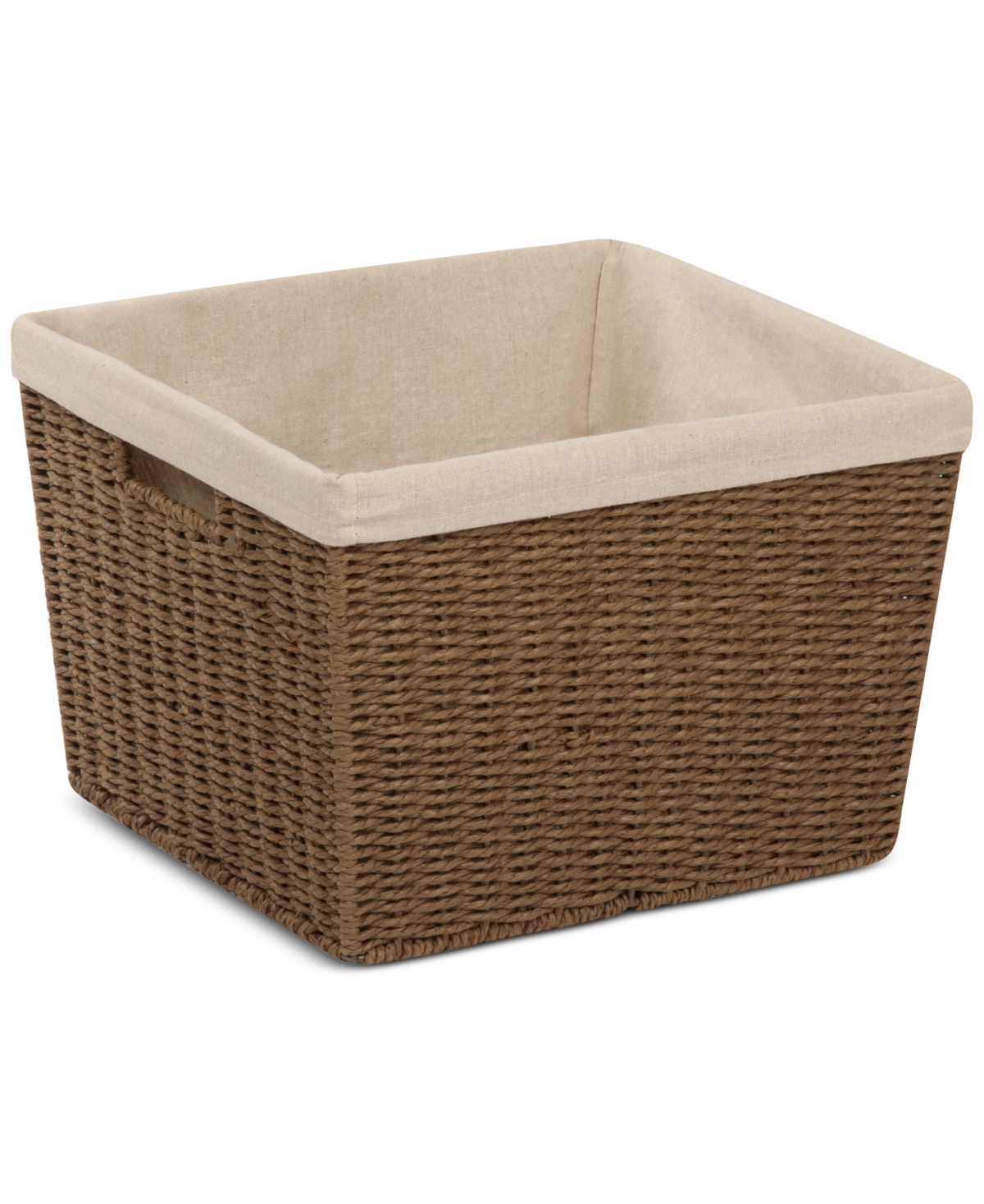 Honey-Can-Do Parchment Cord Basket with Liner - Brown