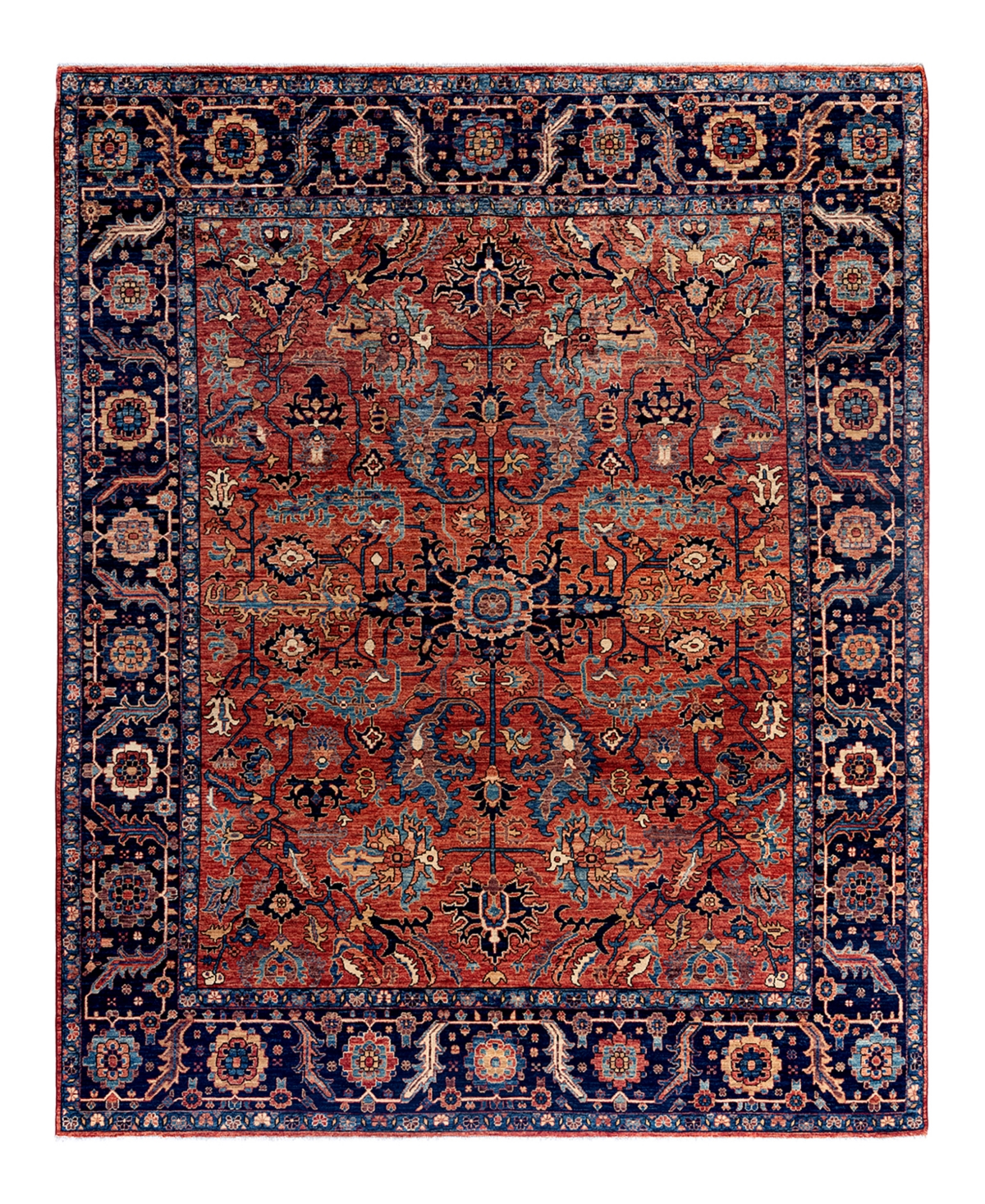 Adorn Hand Woven Rugs Serapi M1999 8'x10' Area Rug In Red