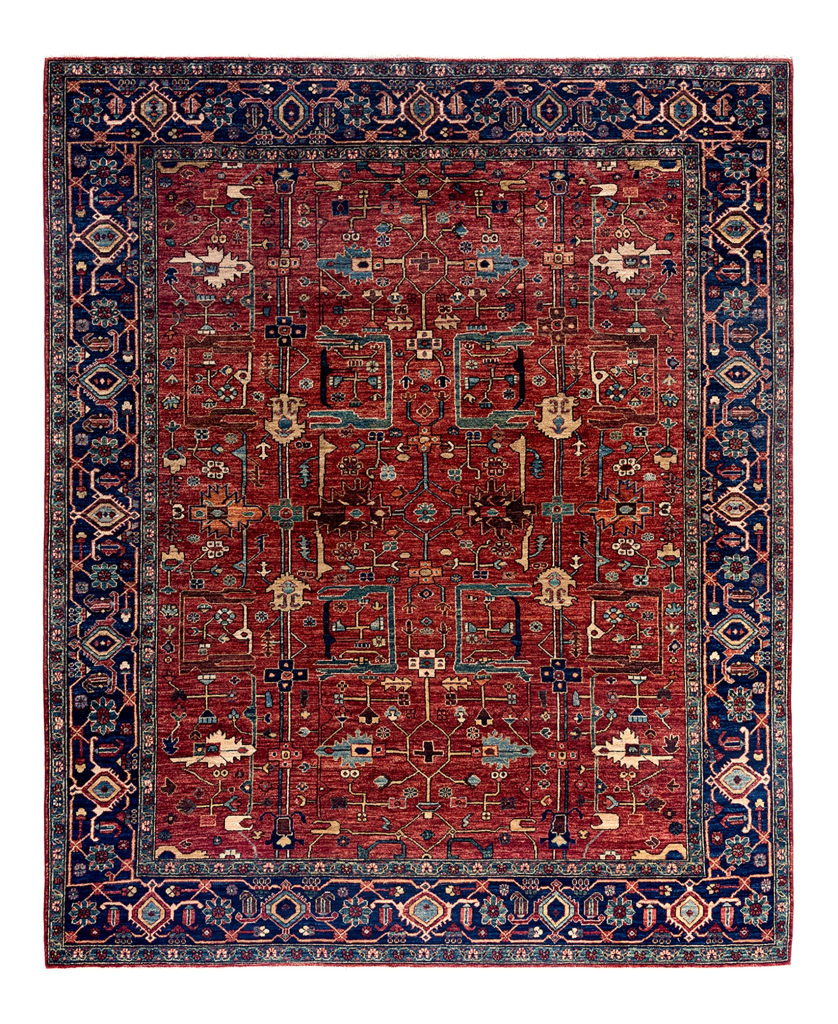 Adorn Hand Woven Rugs Serapi M1999 8'1"x9'11" Area Rug In Red