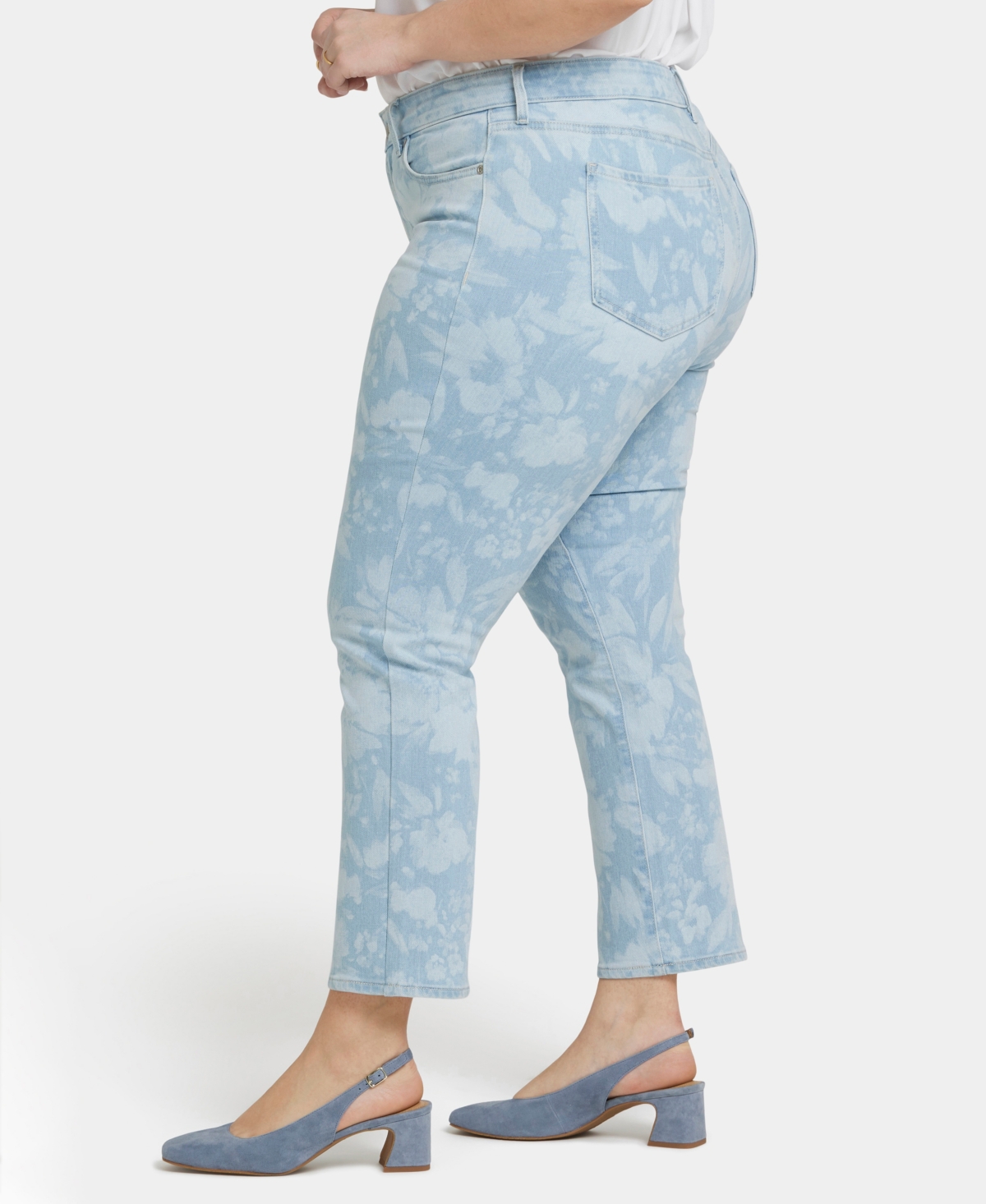Nydj Marilyn Floral Crop Straight Leg Jeans In Marian Annabella