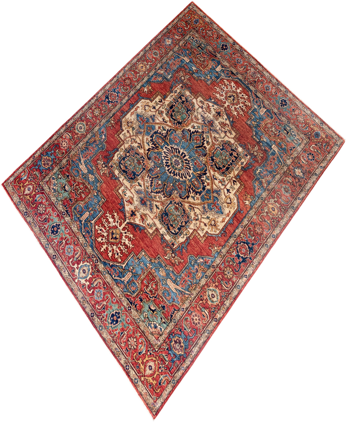 Adorn Hand Woven Rugs Serapi M1999 8'x9'11" Area Rug In Orange