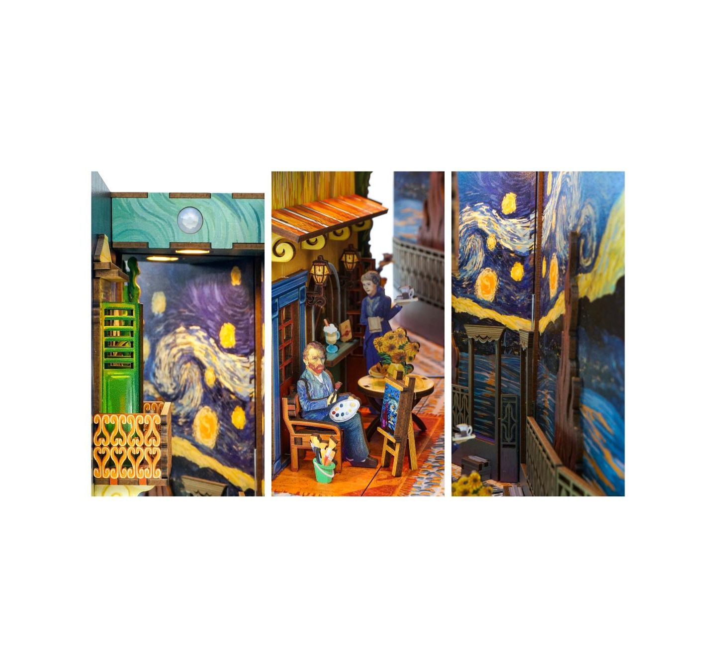 Детские конструкторы Flash Popup Vincent's World DIY 3D Book Nook Kit 80-Piece Building Set, Ages 14+, цвет: Зелёный — фото 7