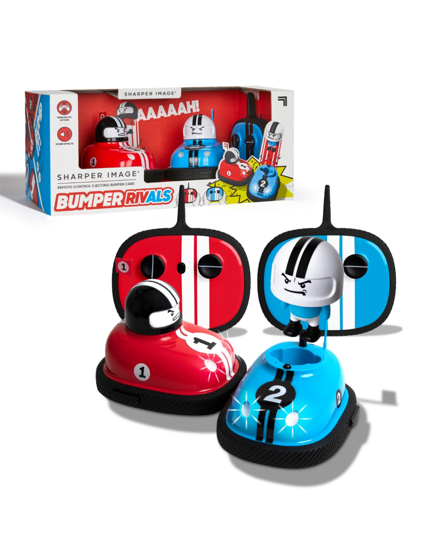 Детские игрушки Sharper Image Road Rage Wireless Remote Control 2-Player Bumper Cars — фото 1
