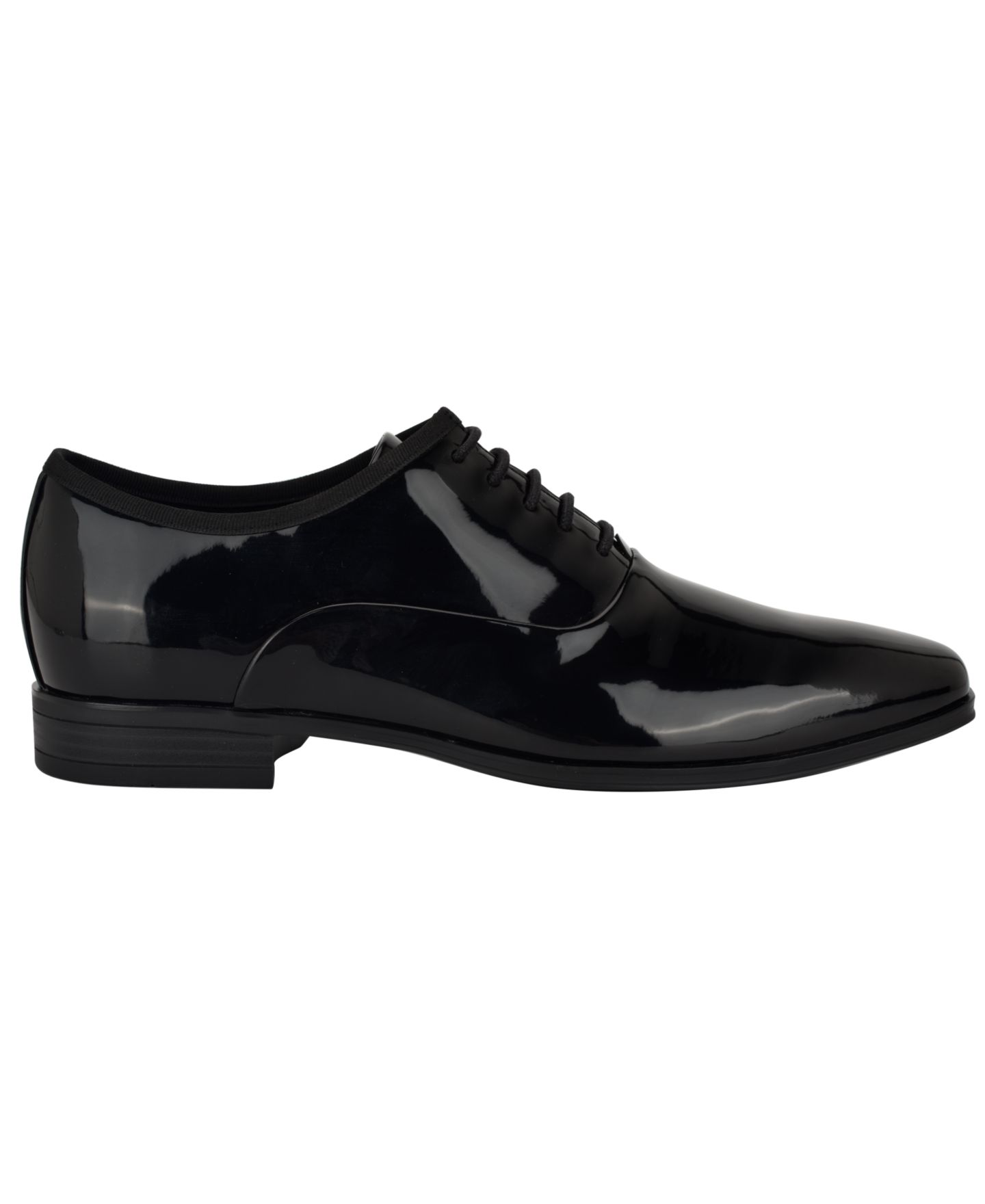Мужские туфли Calvin Klein Cardiff Round Toe Dress Loafer, цвет: Чёрный лаковый — фото 2