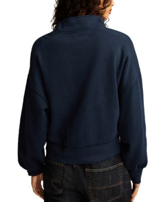 Women's Half-Zip Lucky Fleece Cotton Sweatshirt