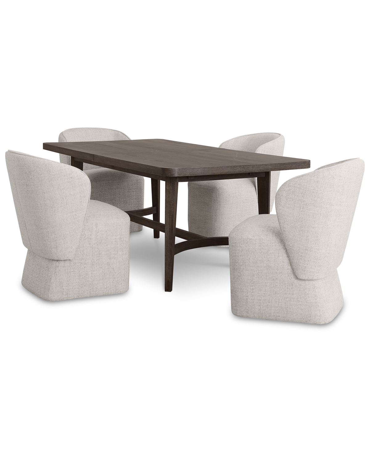 Macy's 5 Pc. Set (griffith Rectangular Dining Table & 4 Dimova Chairs), Created For  In Cloud
