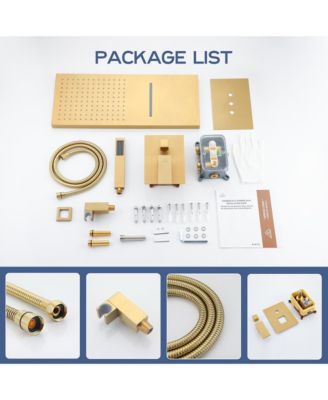 Waterfall Shower System with Valve Kit and Handheld Spray