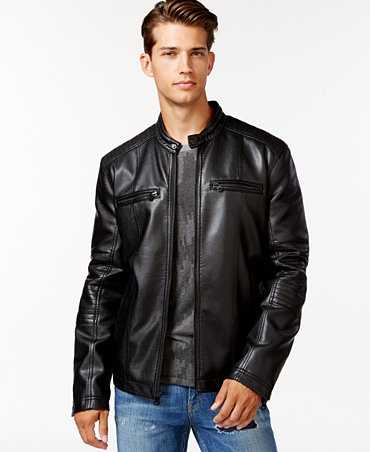 Levi's® Racer Faux-Leather Jacket - Coats & Jackets - Men - Macy's