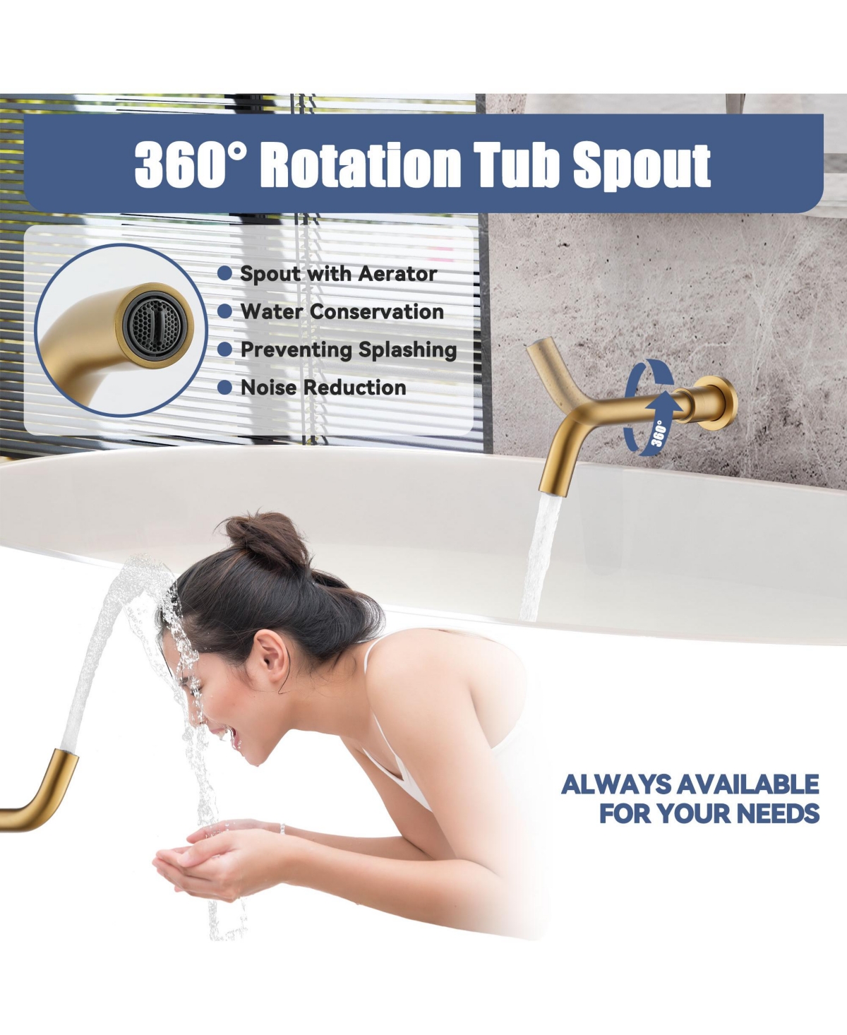 Casainc Inch Wall Mounted Round Shower System Set with Handheld Spray & Tub Spout