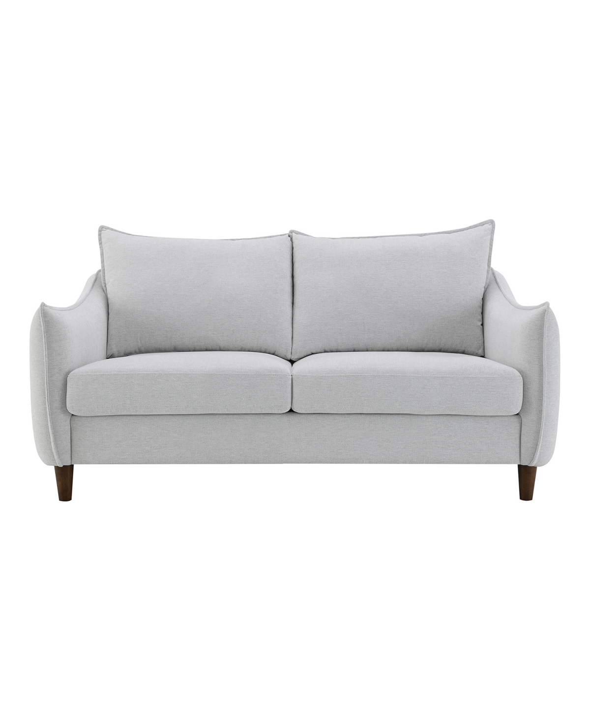 Furniture Of America 66" Lacy Chenille Slope Arm 2-seater Loveseat In Light Gray