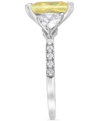 IGI Certified Lab Grown Yellow Diamond Radiant-Cut Bridal Set (3-3/4 ct. t.w.) in 14k White, Yellow or Rose Gold