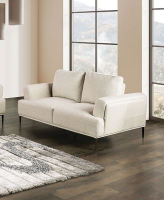 65" Orlandi Chenille 2-Seater Flared Arm Loveseat