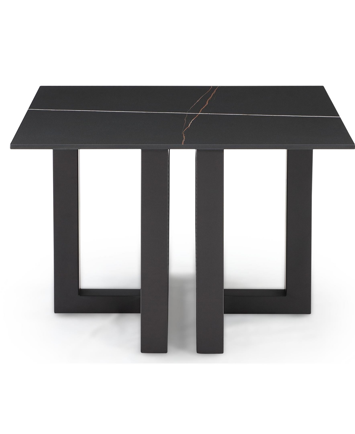 MACY'S EMILA 24" SQUARE SINTERED STONE MIX AND MATCH END TABLE 