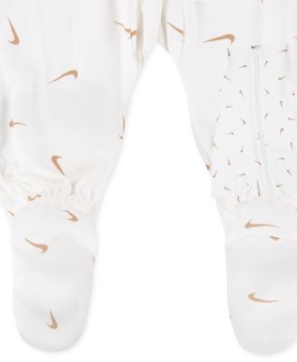 Baby Essentials Viscose Long-Sleeve Footed Coveralls, 2 Pack