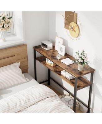 2 Tier Entryway Table, Console Tables for Entryway, Industrial Sofa Table with Adjustable Shelf