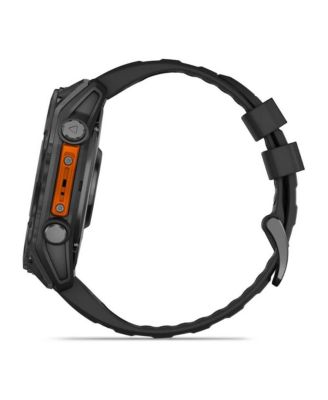 fenix 8 51mm, AMOLED, Outdoor & Fitness GPS Smartwatch, Glass, Slate Gray Steel/Black, Black Band, WW