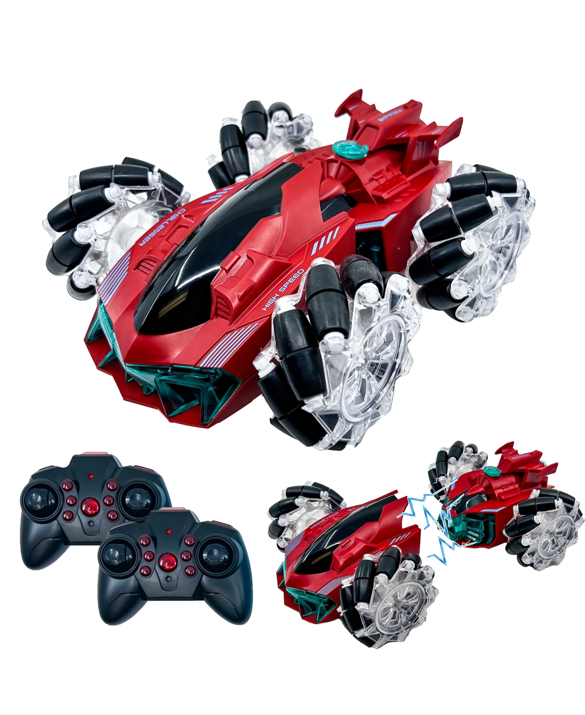 Shop Flipo Split Shift 2-in-1 Remote Control Stunt Car In Red