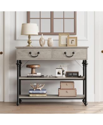 Console Tables for Entryway, Small Entryway Table with 2 Drawers