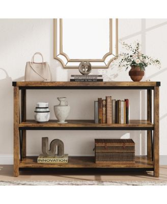 Farmhouse Entryway Table,47 Inch Narrow Long Console Table with Storage