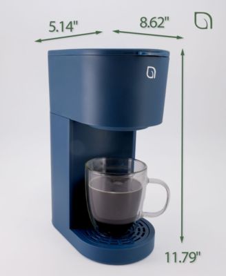 Single Serve Coffee Maker Machine for Pods & Grounds with K Cup, Self Cleaning & Small Portable Coffee Maker