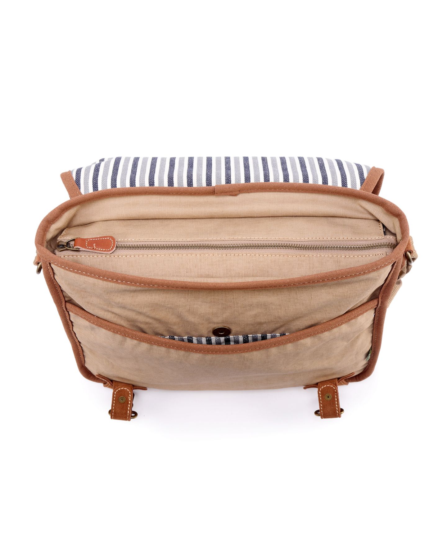 Женская сумка TSD BRAND Dolphin Canvas Messenger, цвет: Бежевый — фото 4