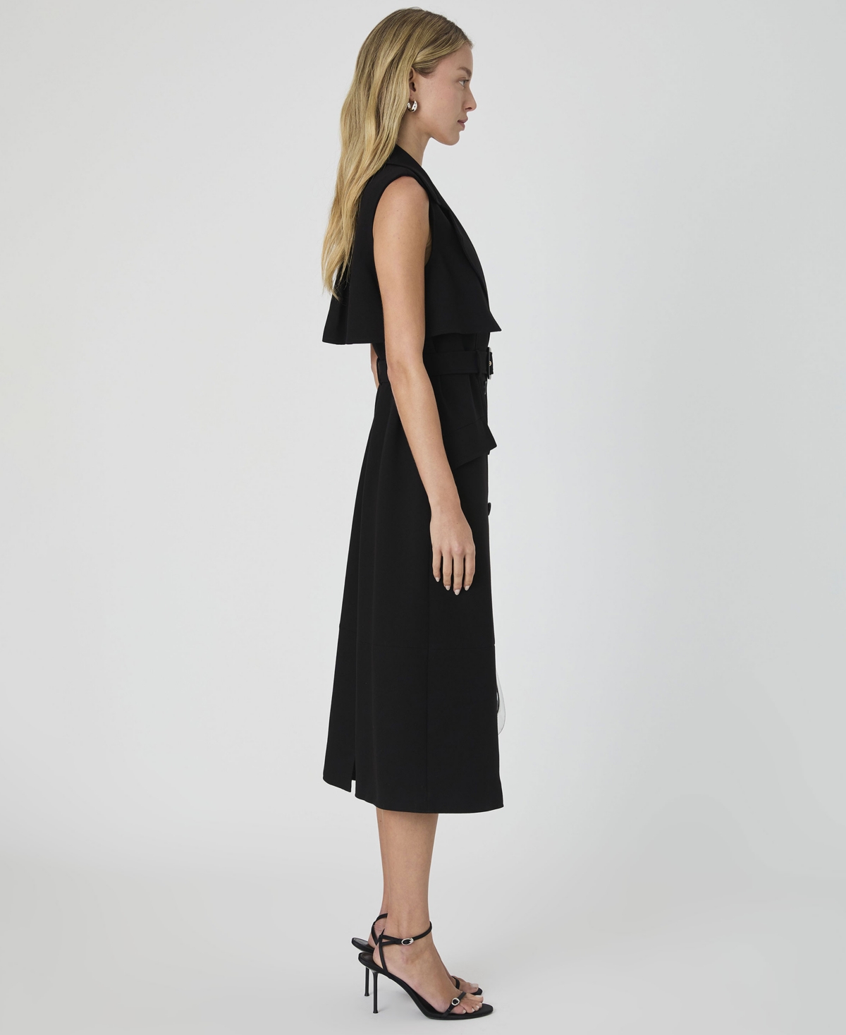 French Connection Women's Azra Sleeveless Twill Trench Dress