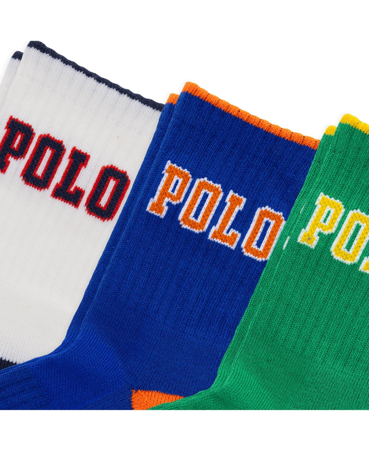 Polo Ralph Lauren Big Boys Crew Socks, 3-Pack