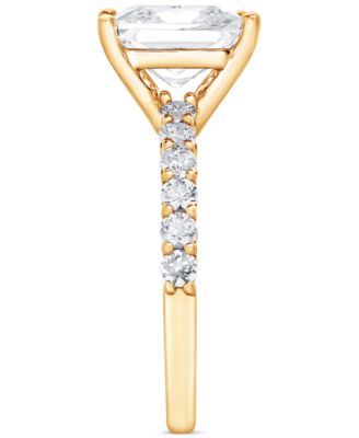 Badgley Mischka IGI Certified Lab Grown Diamond Princess-Cut Engagement Ring (4 ct. t.w.) in 14k White, Yellow or Rose Gold