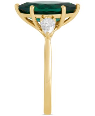 Lab Grown Ruby (3-1/3 ct. t.w.) & Lab Grown Diamond (1/2 ct. t.w.) Marquise Ring in 14k Gold (Also in Lab Grown Emerald & Lab Grown Sapphire)