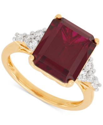 Grown With Love - Lab Grown Gemstone & Lab Grown Diamond (1/3 ct. t.w.) Ring in 14K Gold