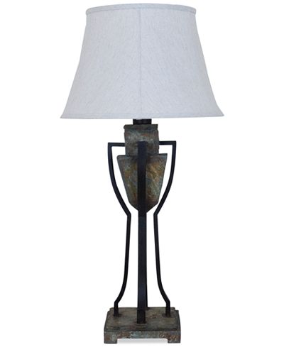 Crestview Monarch Slate & Metal Table Lamp